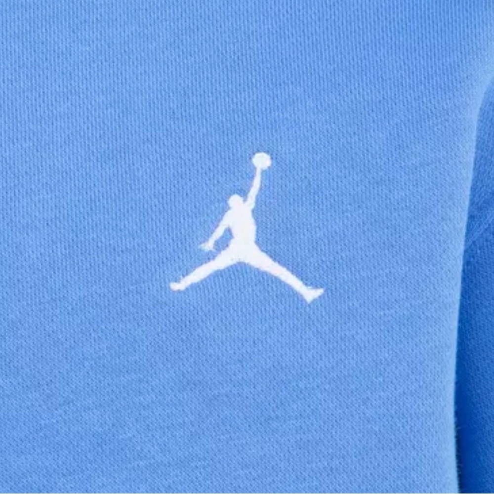 🆕 Nike Air Jordan MJ Brooklyn Fleece Hoodie Boys Medium University Blue NWT - Picture 4 of 8